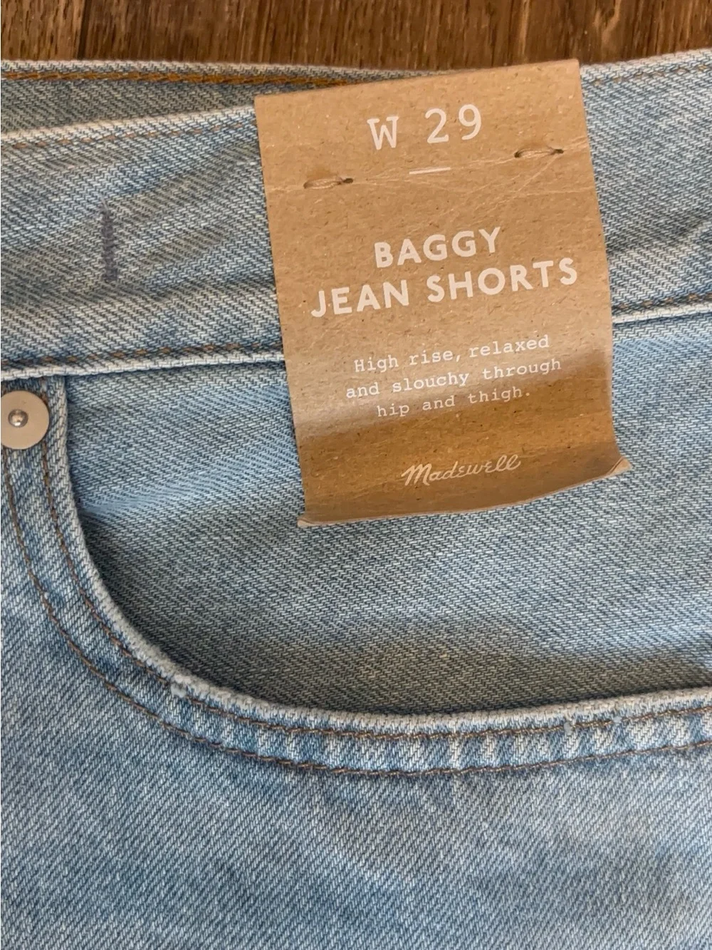 Madewell Baggy Jean Shorts NWT